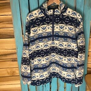 Vintage Arkansas Lighthouse for the Blind fleece jacket size medium blue white